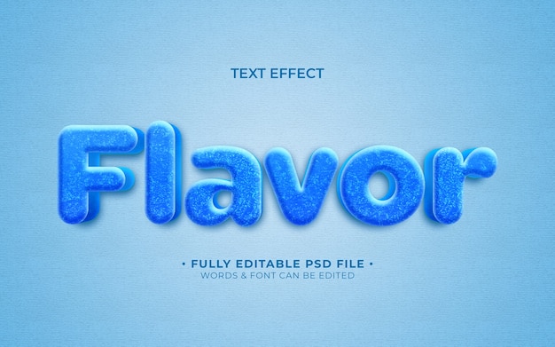 PSD flavor text effect