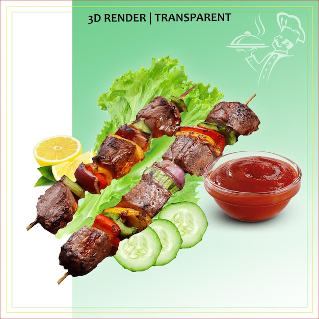 Flavors of Barbecue Sheikh Kabab Boneless Meats Chicken Curry Roasts Mutton Ribs Fresh salad