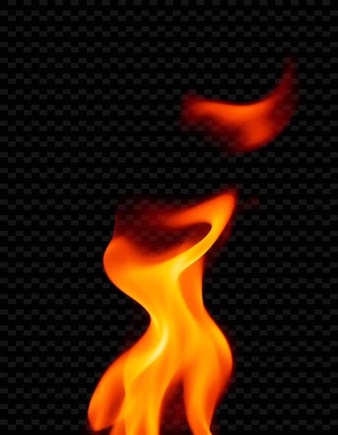 Flickering Flame Dances Erratically Blending Deep Red and Bright Oran PNG Sparking Light Textureg