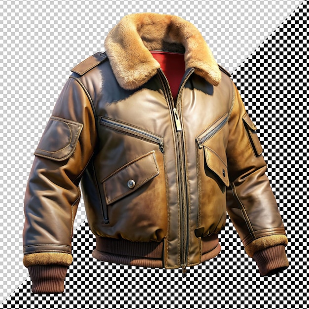 flight jacket on transparent background