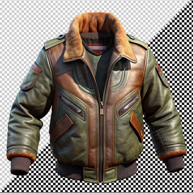 flight jacket on transparent background