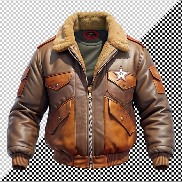 flight jacket on transparent background