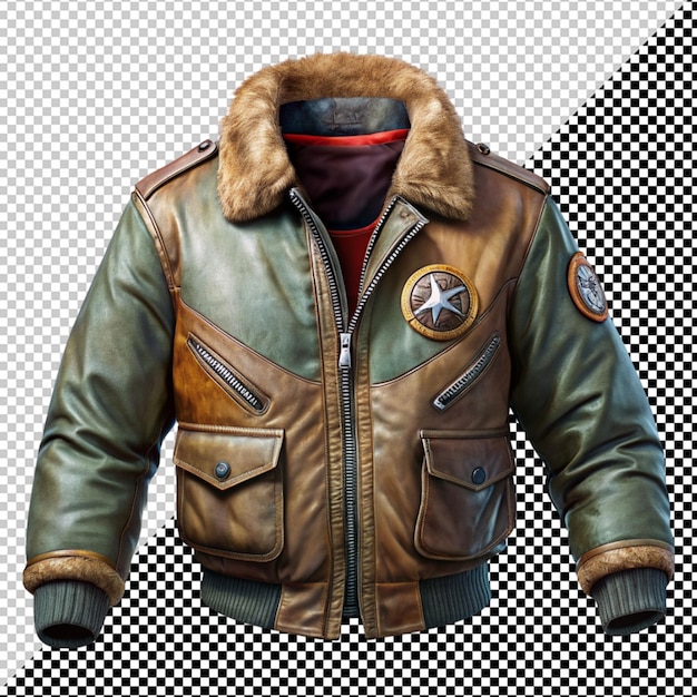 flight jacket on transparent background