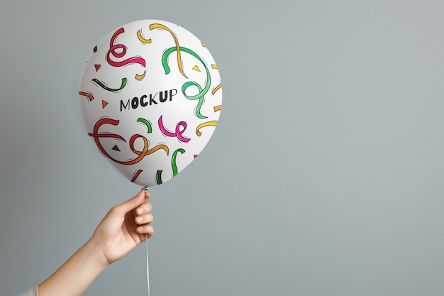 Floating balloon mockup