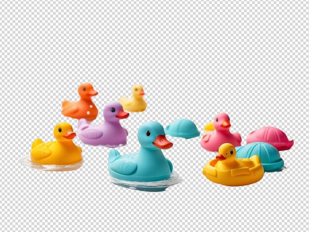 PSD floating bath toys png transparent