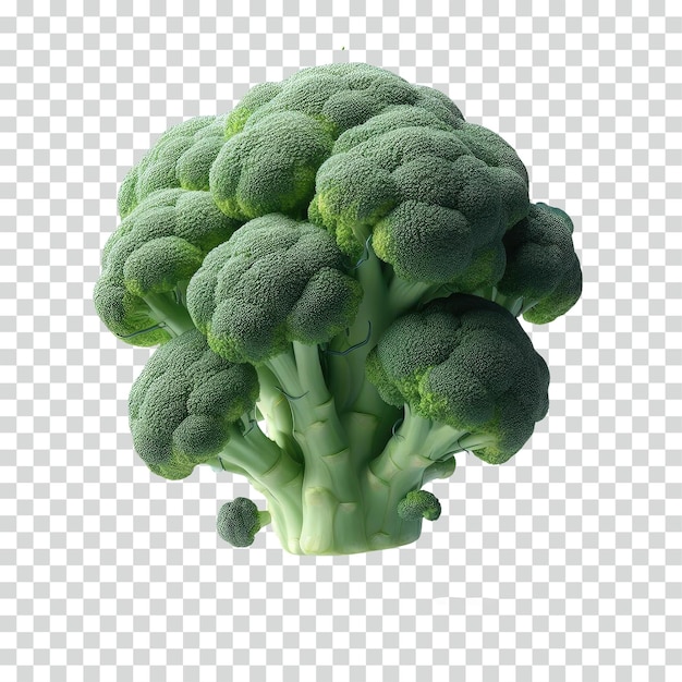 Floating broccoli transparent background