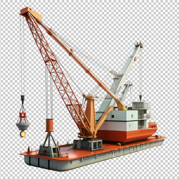 PSD floating crane ship working position