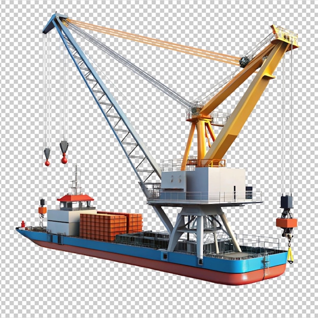 PSD floating crane ship working position