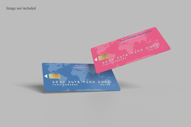 Floating Credit Card Mockup for showcasing your design to clients