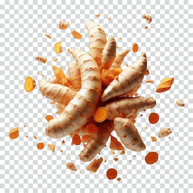 floating curcuma transparent background