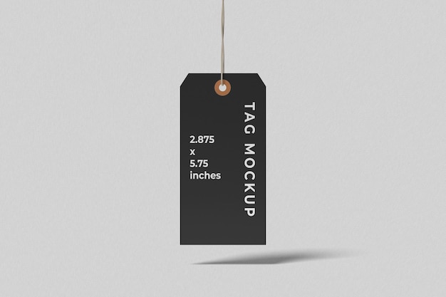 Floating label tag mockup