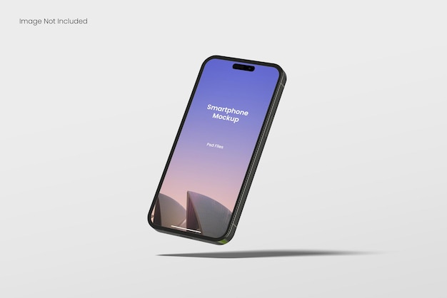 Floating Mobile phone mockups front view