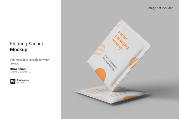 Floating Sachet Mockup