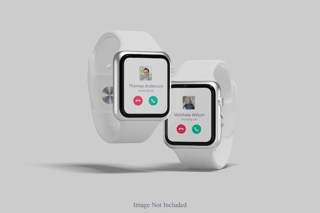 Floating smartwatch mockup design