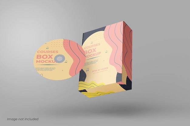 Floating Software Box Mockup