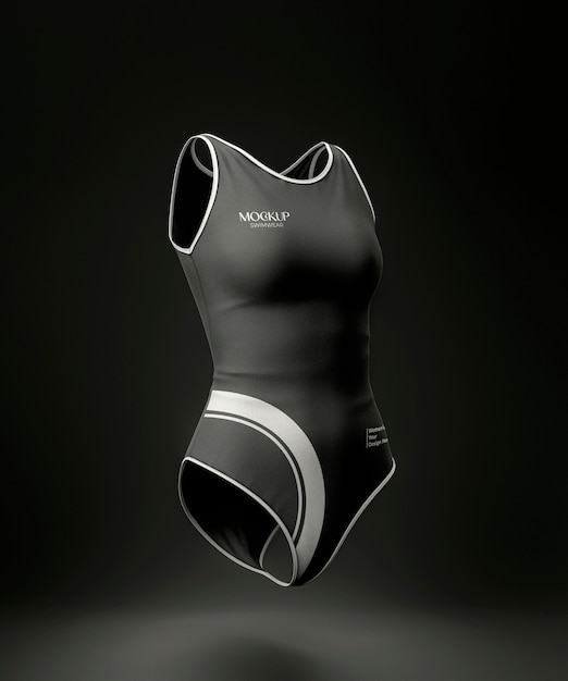 Floating woman swimwear mockup