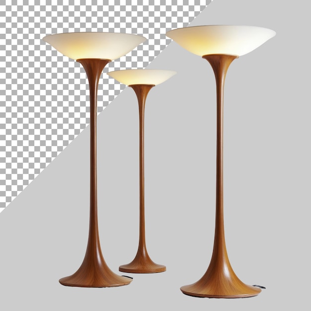 PSD floor lamps on transparent background