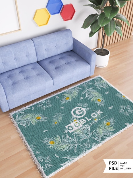 PSD floor mat mockup