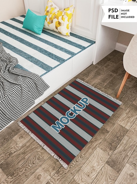 PSD floor mat mockup