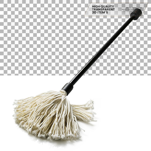 Floor Mop A Mop Used for Cleaning Floors Isolated on Transparent Background