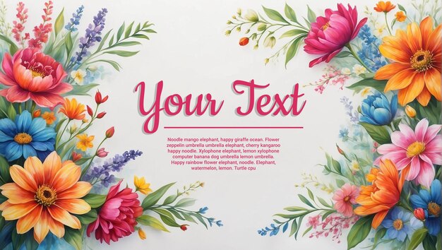 Floral Background with Editable Message