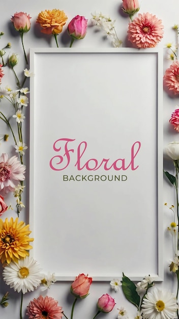 PSD floral background