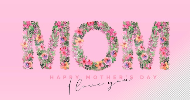 Floral banner for mother's day