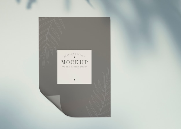 PSD floral card mockup