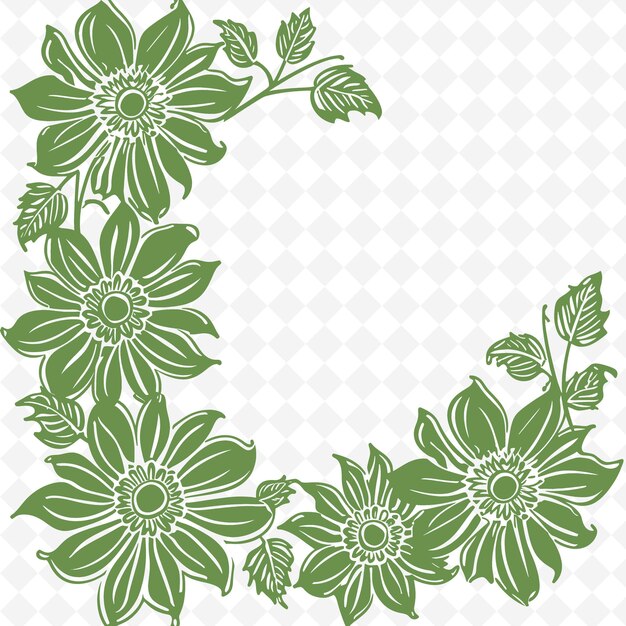 floral design on a white background vector art illustration