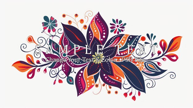 PSD floral design with vibrant colors