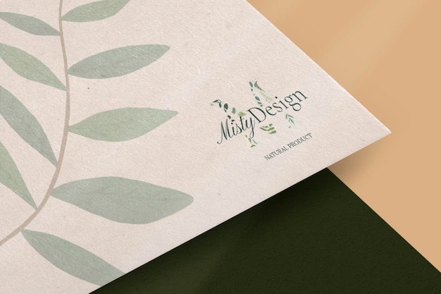 Floral logo mockup professional branding psd