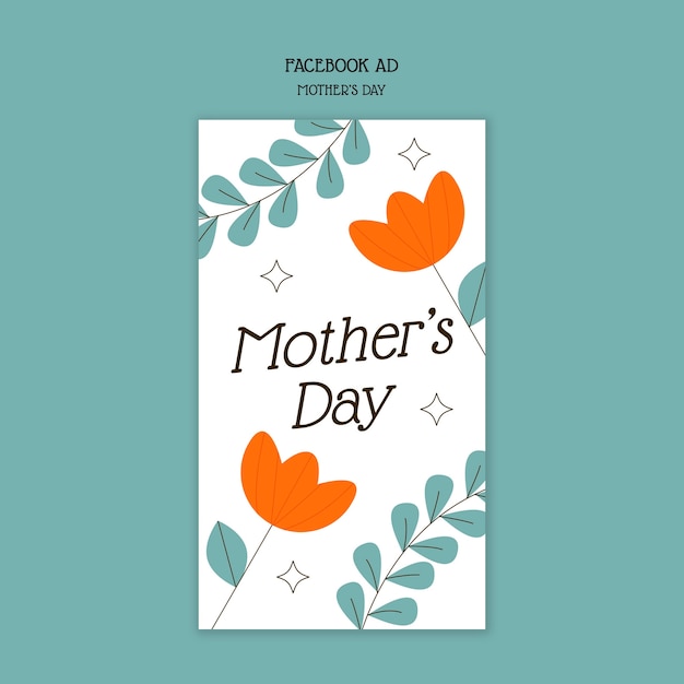 PSD floral  mother's day celebration template