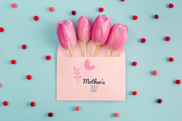 Floral mothers day mockup