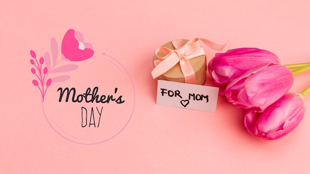 Floral mothers day mockup