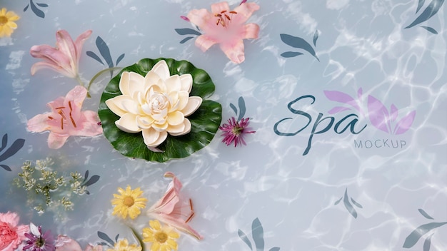 Floral spa concept mock-up