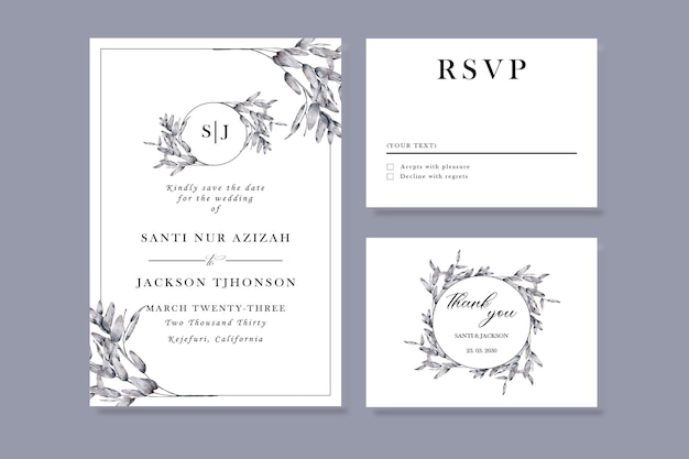 Floral Wedding Invitation Template