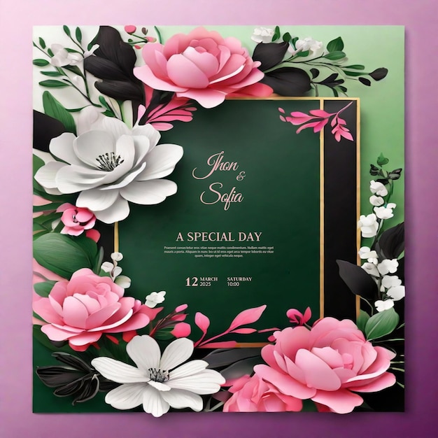 Floral Wedding Invitation Templates