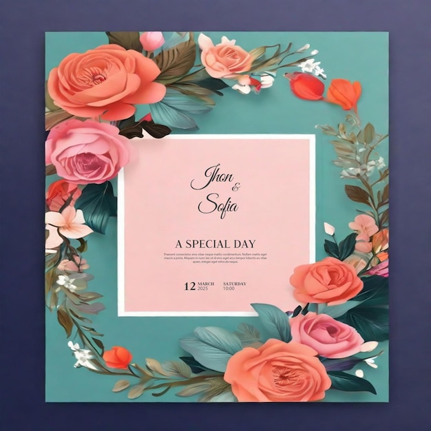 Floral Wedding Invitation Templates