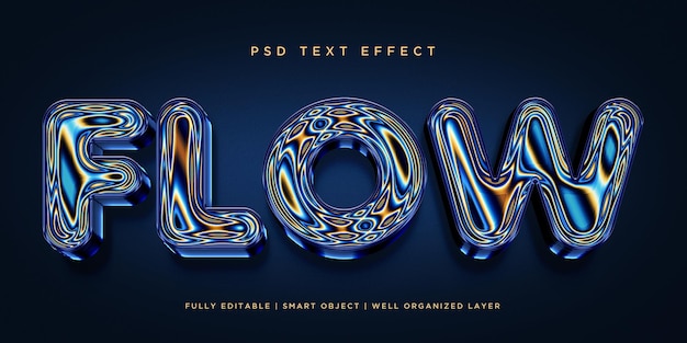 Flow 3d style text effect