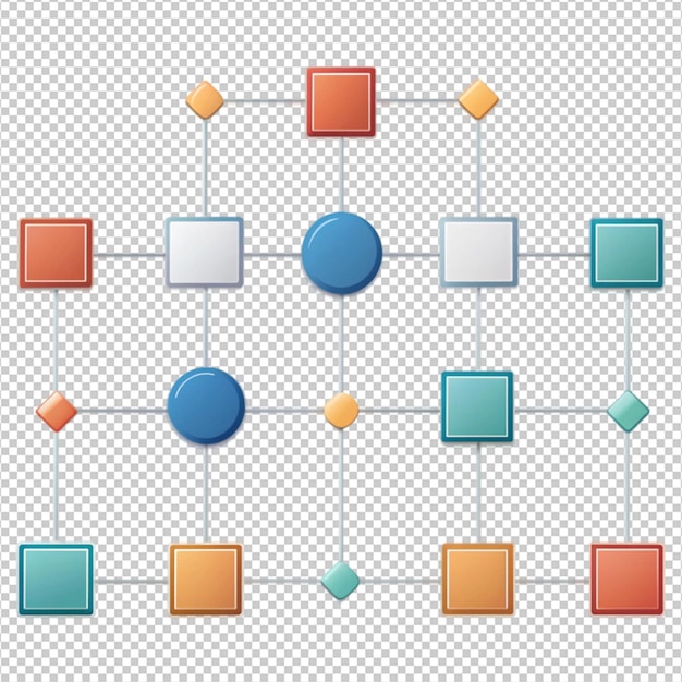 PSD a flowchart on white background