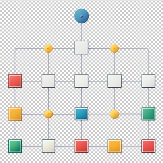 PSD a flowchart on white background