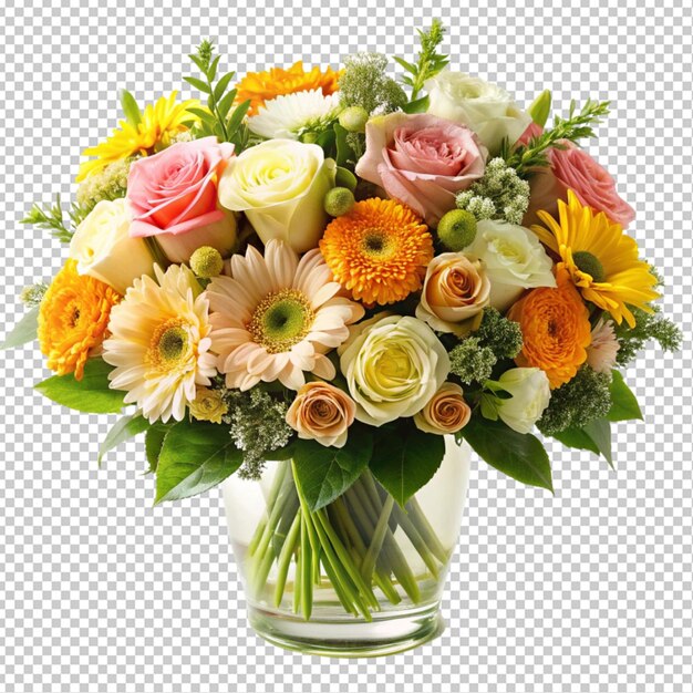 PSD flower arrangement transparent background