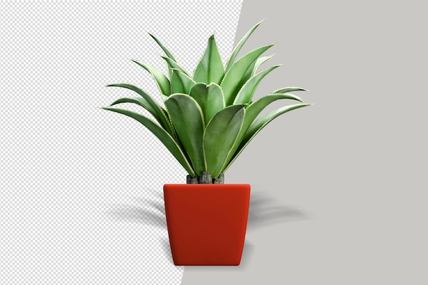 Flower basket in 3d rendering