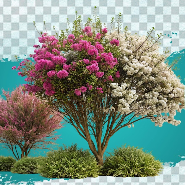 Flower bed isolated on transparent background