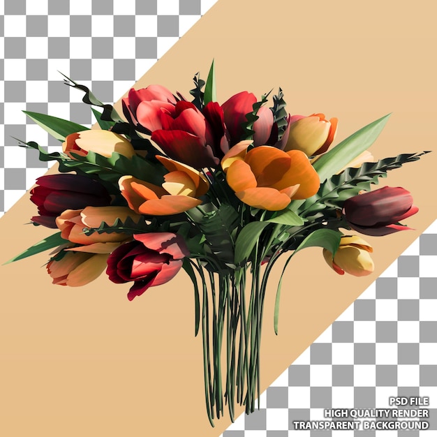 flower bouquet 3d illustration