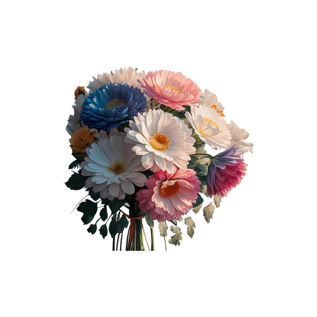 Flower bouquet on transparent background