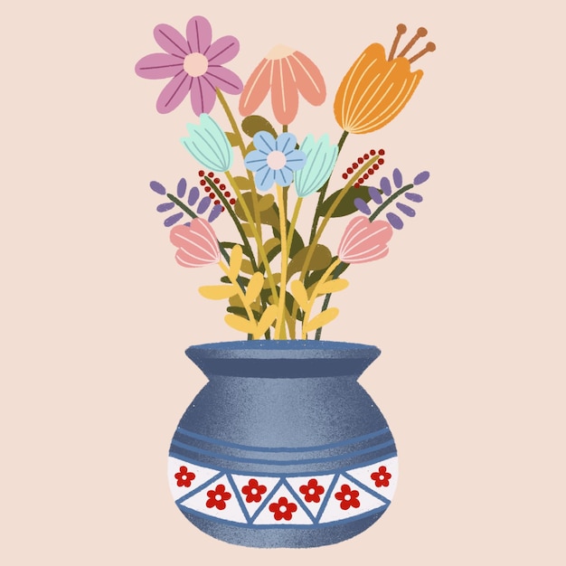 Flower Bouquet In Vase