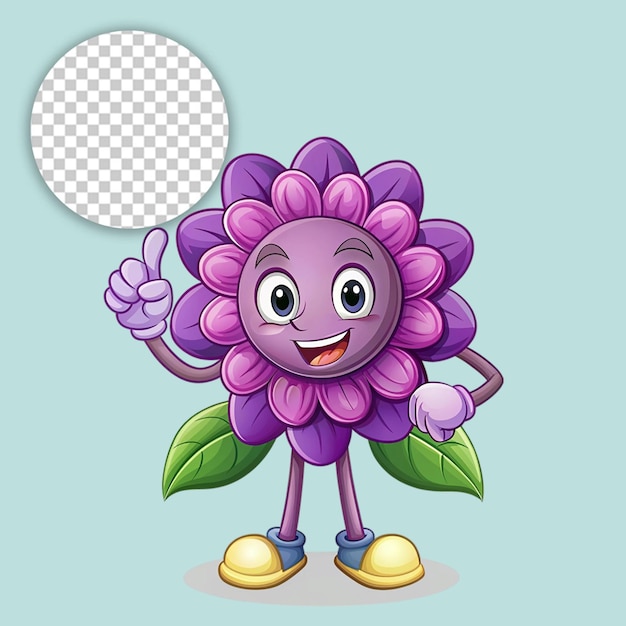 PSD flower head isolated on transparent background