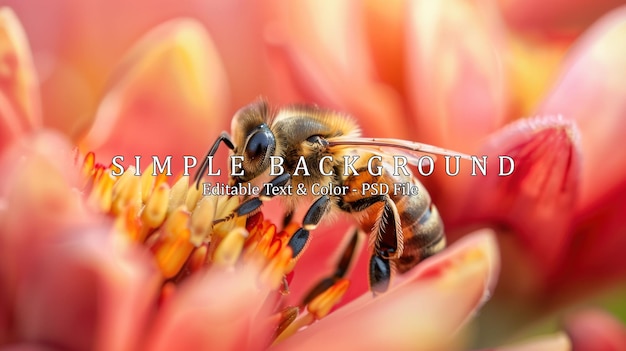 a flower is approached by a honey bee searching for nectar