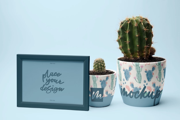 PSD flower pot mockup design